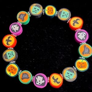 Set of 2 handmade Halloween bracelets for kids.